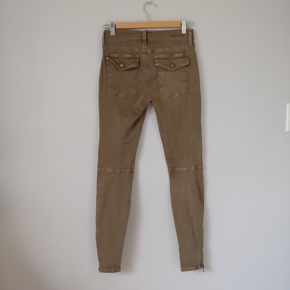 Current/Elliott Skinny Cargo Pants Jeans Olive Green Size 26 - Picture 7 of 16